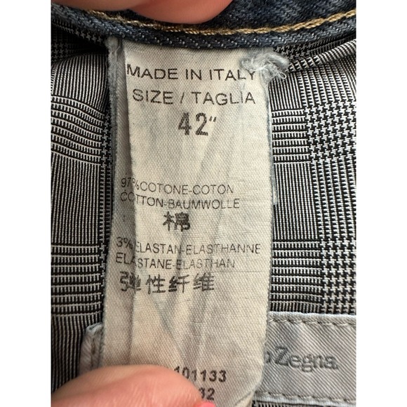 ERMENEGILDO ZEGNA Jeans Mens 42X30 Straight Leg Blue Denim Preppy Casual #MN15-5 - Picture 9 of 13